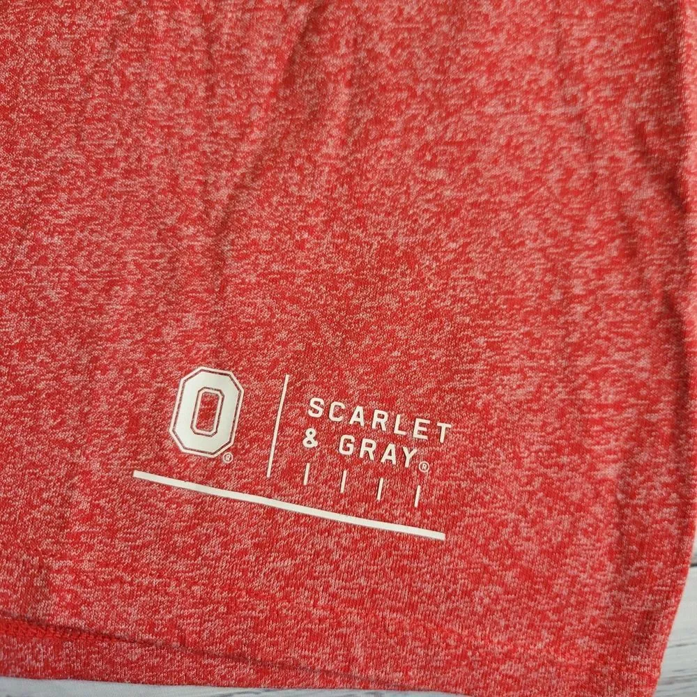 Nike Tee Dri Fit Ohio State Buckeyes Short Sleeve Shirt Mens XL Two Tone Red‎